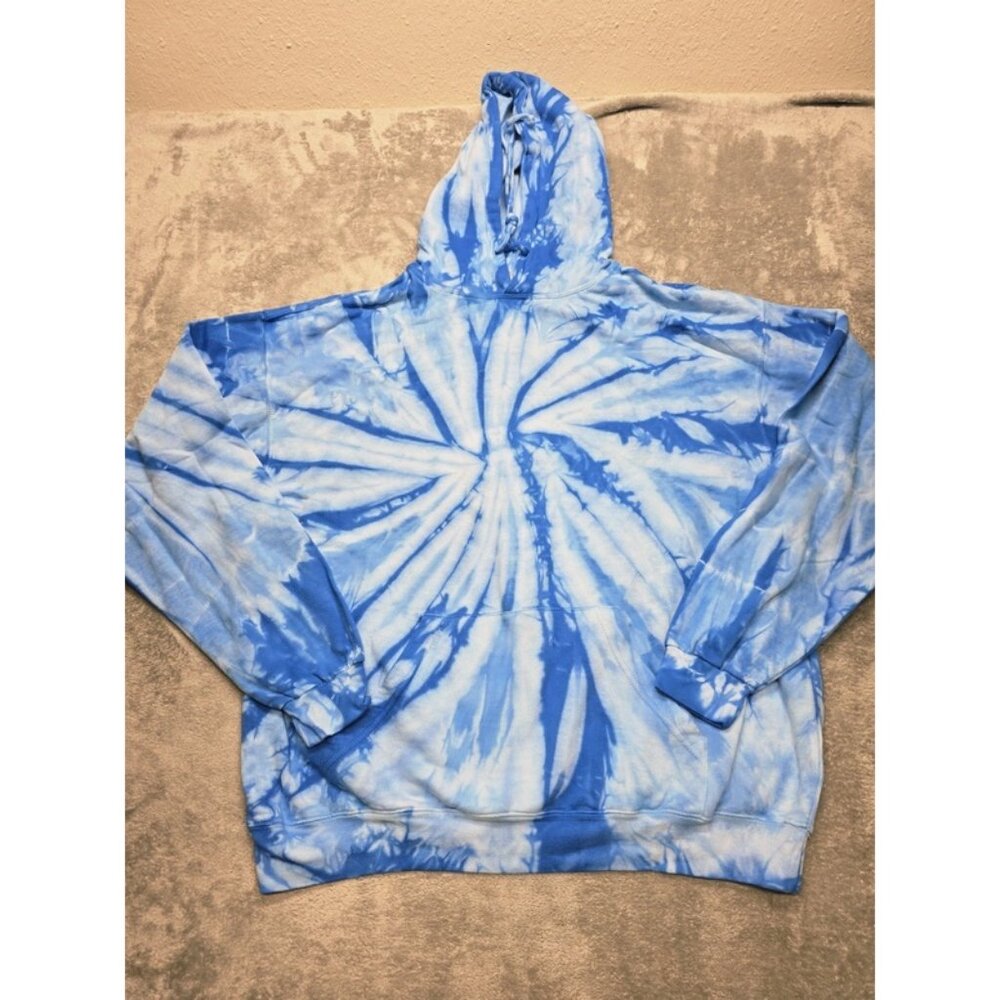 Tye Dye Co.‎ Hoodie Unisex Large Blue NWOT Pocket Drawstring RN106223